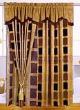 Review KingLinen  / Black Jewel Patchwork Curtain Set w/ Valance
