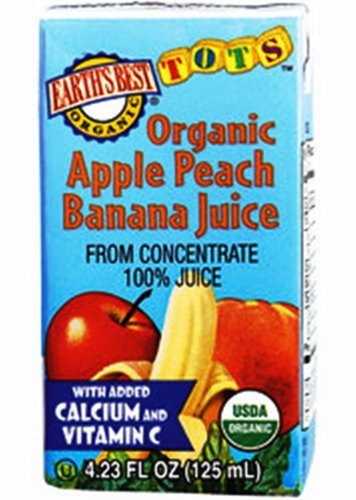Earth's Best Aseptic Apple Peach Banana Juice, 125.0 ML Aspectic (Pack of 44) by Earth's Best
