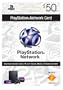Sony Playstation Network Card - $50 [Online Game Code]