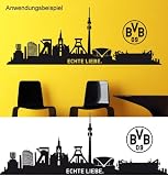 Borussia Dortmund Wandtattoo Skyline Echte Liebe (120 x 44 cm)