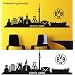Borussia Dortmund Wandtattoo Skyline "Echte Liebe" (120 x 44 cm)
