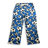 Grandma Pajama Pants - Girls Polar Fleece Soccer Pajama Pant, Royal, White, Black