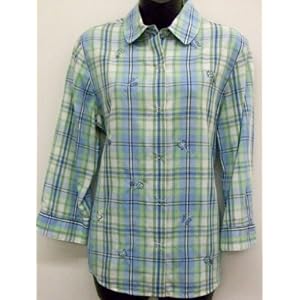 Buy Alfred Dunner Simply Natural Plaid Blouse by Alfred Dunner