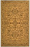 IMAGE OF Safavieh HK11G-24 Chelsea Collection 2-Feet 6-Inch by 4-Feet Hand-hooked Wool Area Runner, Beige and Green