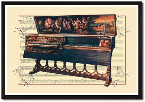 Framed Art Poster 20x30, Double Spinet or Virginal