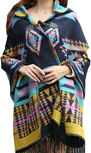 YOLL Large Soft Weave Pashmina Scarf Shawl Wrap Cloak With Hood