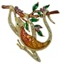 Gold Plated Climbing Lizard Brooch Pin