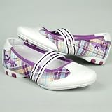 Produkt-Bild: KIDS SHOES M&auml;dchen Sommer Ballerina, Karomuster, weiss-lila