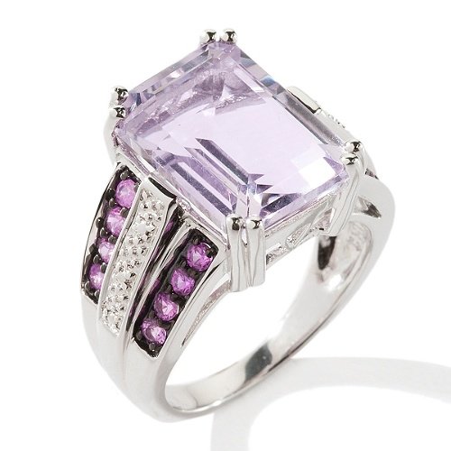 BestGemstone Sterling Silver Emerald-Cut Ring Gemstone Sterling Silver Emerald-Cut Ring