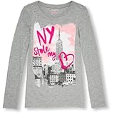THE CHILDREN'S PLACE(ザ・チルドレンズプレイス) グリッターグラフィックティ スモーケブ トップス長袖Tシャツ 5～6歳【並行輸入】