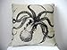 OliaDesign Olia Design NBVC51 Octopus Cotton Linen Square Decorative Throw Pillow Case Cushion Cover About 17.3 17.3 Inch(44CM 44CM)