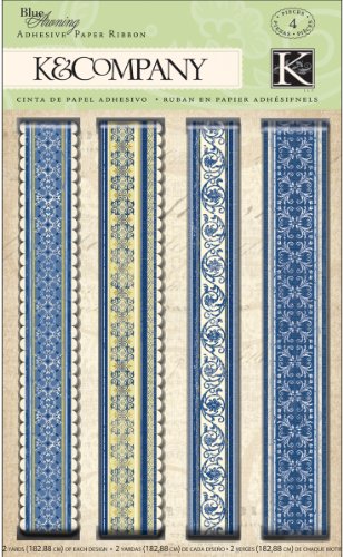 KandCompany Blue Awning Adhesive Paper Ribbon