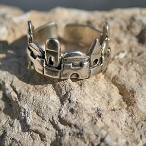 Oh Jerusalem Silver Ring. Jerusalem Panorama or Walls Ring hand made by top Silversmith in Jerusalem ( size 9 )