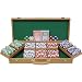 500 Chip Ace/King Suited 11.5g Set w/Genuine Oak Case - Casino Supplies Poker Chips Tournament Grade 11.5g Ace King Suited