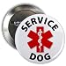 SERVICE DOG Red Medical Alert Symbol 2.25 inch Pinback Button Badge