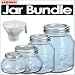Leifheit Preserving Jar Bundle with 6 of each, 1 cup, 2 cup, 3 cup, and 4 cup Jars & Filling Funnel