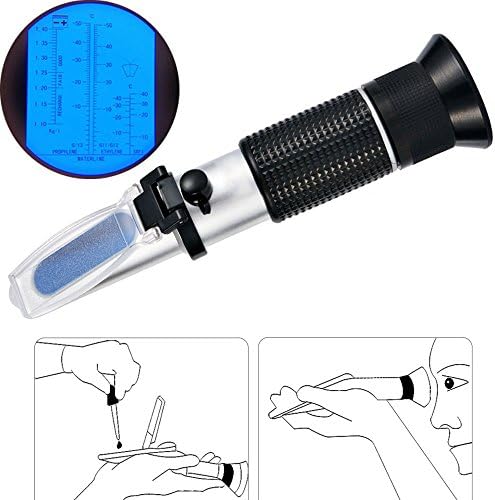 Dsloger ATC Glycol Antifreeze/Battery Fluid Refractometer Tester