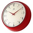 Retro Metal Wall Clock - Red