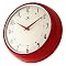 Retro Metal Wall Clock - Red