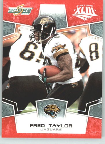 2008 Donruss / Score Limited Edition Super Bowl XLIII # 139 Fred Taylor - Jacksonville Jaguars - NFL Trading Card in a Prorective Screw Down Display Case
