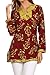 Sakkas Callie Anchor Long Sleeve Cotton Tunic Blouse