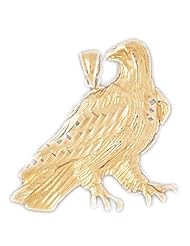 Dazzlers Solid Eagle Charm Pendant 14k Gold Available in three colors from jewelsberry (weights: 6.7 grams only)
