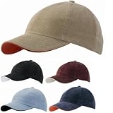 6 Panel Raver Bicolor Cord Cap Stirnanliegend in 5 Farben und Einheitsgrösse