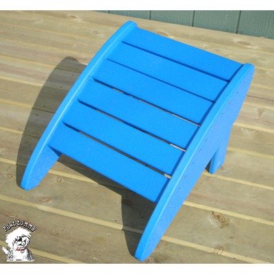 PHAT TOMMY Outdoor Poly Patio Footrest Ottoman-Hunter Green