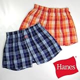 Hanes ブロックチェック先染めトランクス(28-117)