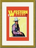 Gold Framed/Matted Print 17x23, Western Story Magazine: Western Style