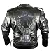 Xelement Men's Premium Classic Black Embossed Eagle Motorcycle Jackets - Size : XL
