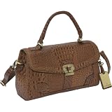 Etienne Aigner Geneva Croco Flap Satchel