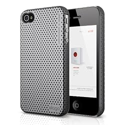 elago S4 Breathe2 Case for iPhone 4/4S - Semigloss Metalic Dark Gray + HD Professional Extreme Clear film