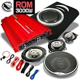 Produkt-Bild: Car Hifi Set "Rom" 4.1 System (Cougar 3000 Watt Endstufe + 4x Auna CS Speaker + Auna Suboofer)