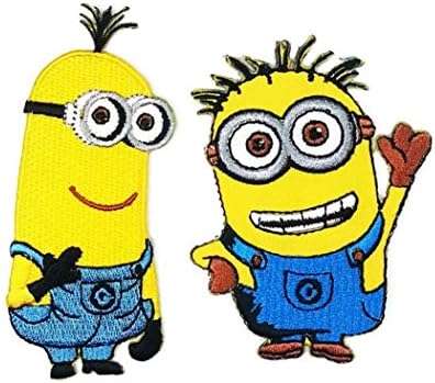 2 Pieces of "Despicable Me Minion" Applique Embroidered Iron on Patch