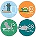 Lucy Darling Shop Monthly Baby Stickers - Baby Boy - Zoo Animals - Months 13-24