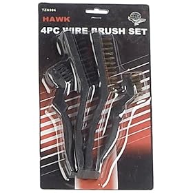 BRASS N NYLON WIRE BRUSH 4-PIECE SET:TZ63-06304