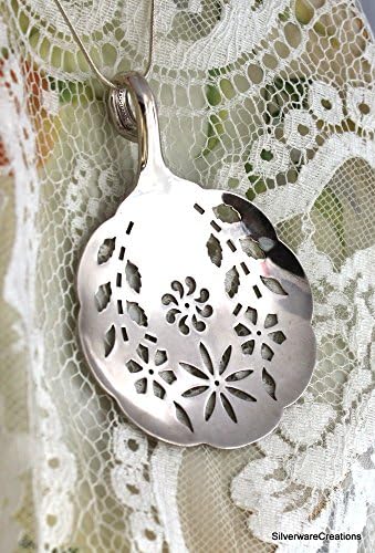 SILVERWARE TOMATO SERVER PENDANT - Silverware Jewelry, Silverware Pendant, Antique Silverware Pendant - Made in Usa - Ready to Ship