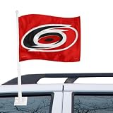 NHL Carolina Hurricanes 11" x 15" Red Car Flag