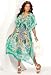 Avenue Plus Size Floral Caftan Maxi Cover Up, Turquoise 18/20