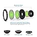 OldShark S3 HD 180 Degree Fish Eye Lens+0.35X Super Wide Angle Lens+15X Macro Lens Cellphone Lens Clip On Camera Lens Kits for iOS Android Smartphones