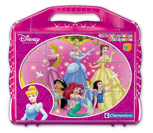 Childrens Toyshop  Toys : Disney Princess 12 Cube Puzzle