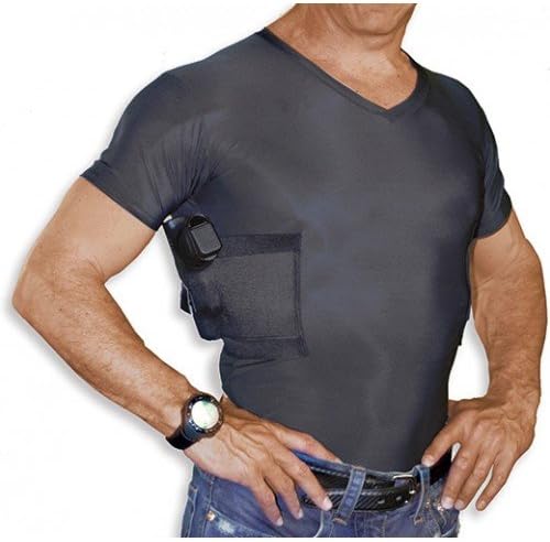 UnderTech Undercover Mens Concealment V-Neck Shirt Black or White T0420