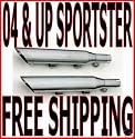 NEW SLASH DOWN SLIP-ON MUFFLERS 04-09 HARLEY SPORTSTER