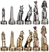 PEWTER CHESS SET - EGYPTIAN, SS-5593