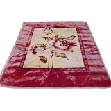Ysela Bedding Acrylic Pink Flower Print Blanket