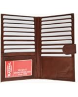 Marshal Genuine Leather Bi-fold Card Holder #1629CF Burgundy