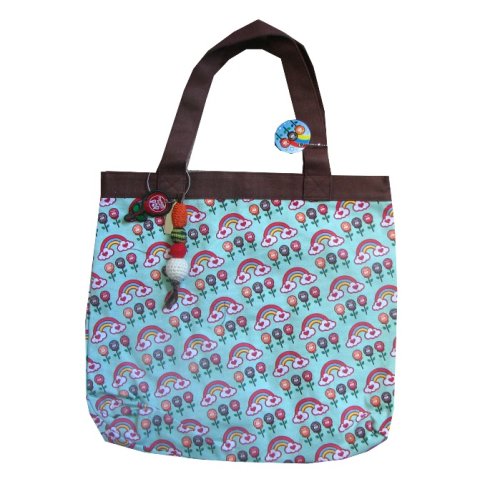 Cover image : Lounge Fly Greenish Blue Tootsie Pop Shoulder Bag With Colorful Ball Charms