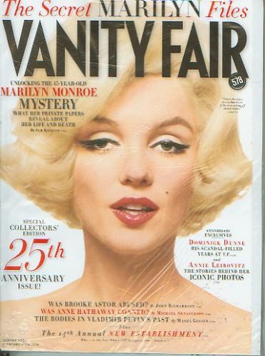 Vanity Fair October 2008 The Secret Marilyn (Monroe) Files (Special Collectors' Edition 25th Anniversary Issue, No. 578)