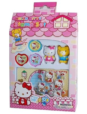 Sanrio Hello Kitty & Tippy Stamp Set with 3D Stickers & Stampers
